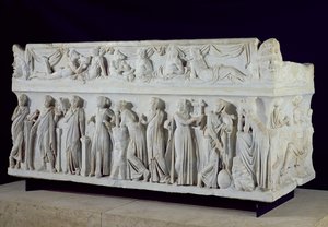 Sarkofág s vlysem devíti múz, kolem 160 n. l. (mramor) (viz také 232876)